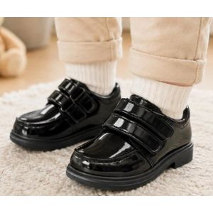 Black Glossy PLSTR Quality Shoes - Black 