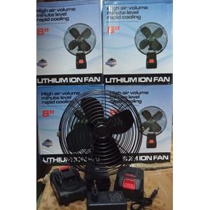 Cool Comfort 8-inch rechargeable lithium ion fan