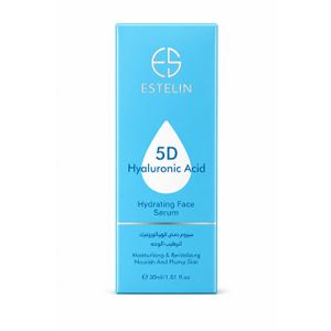 ESTELIN 5D Hyaluronic Acid Hydrating Face Serum - Moisturizing & Plumping - 30ml