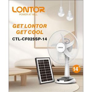 14 Inch Solar Rechargeable Fan Ctl-cf025sp-14