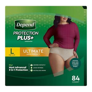 Depend Protection Plus Underwear For Women, Medium(88 Count