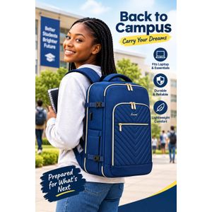 Elegant Multi-Compartment Backpack with Front Zipper Pocket, Spacious Everyday Carry Bag,  Executive laptop bag waterproof, Smart business travel laptop backpack with USB port, Professional Computer Backpack for Office, School, University, College