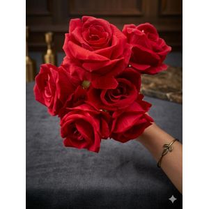Genera 7 headed velvet Rose flower 