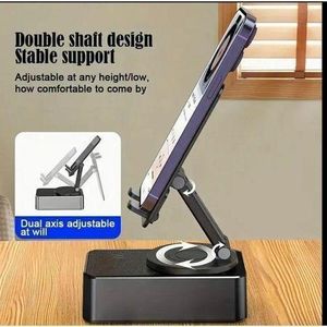 F16 Wireless Speakers with Phone Holder &Power Bank, Dual Pairing, 18,650mAh Battery, Booming Bass, Hi-Fi Sound Quality, Loud Speaker, Compact Design for Phone, Tablet, Phone Charging Station, Modern Audio Gear, Durable Audio Device.