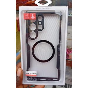 Xundd Armor Magnetic Case For Samsung Galaxy S23 Ultra - Heavy Duty Shockproof Bumper Cover With Magnetic Ring - Black