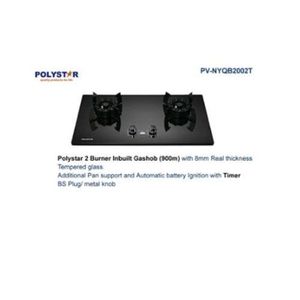 Polystar Polystar_ 75cm 2 Gas Burner Built-in Tempered Glass Gas Hob