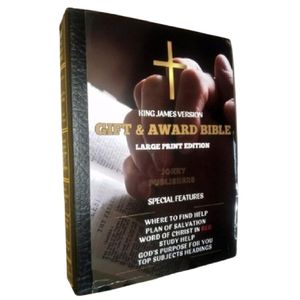 Holy Bible KJV Gift and Award Bible,Large Print Edition Black Imitation Leather,Red Letter,Easy-to-Read Imitation Leather