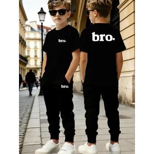 Children Graphic Co-Ord Set Stylish Half Sleeve T-Shirt & Cargo Pants Combo Joggers Comfortable Casual Clothing Outfit 