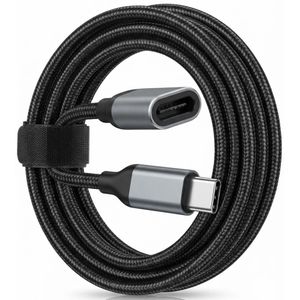 USB C Extension Cable [6.6FT/2M], USB-C 3.2 Gen 2 10Gbps Male to Female Extender Cord, Braided Type-C Fast Charging 100W PD & 4K Video Display Support Compatible with iPhone 16/15 Pro Max, MacBook, iPad, Switch, Surface & Hubs
