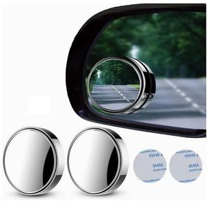 2Pcs Universal Car Blind Spot Mirror – 360° Rotatable HD Glass