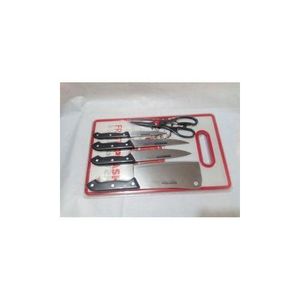 Sets Of Kitchen Knives + Chopping Board