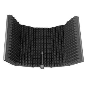 Portable Vocal Booth/Mic Reflection Filter/Isolation Shield 5 FOLDS