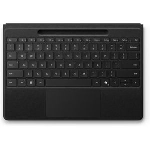 Microsoft Surface Wireless Flex Keyboard for Surface Pro 11/10/9/8/X, Wireless Charge Pen Storage - Alcantara Material, up to 10m Connectivity, Magnetic, Mechanical Keys, Copilot Key - Black Colour