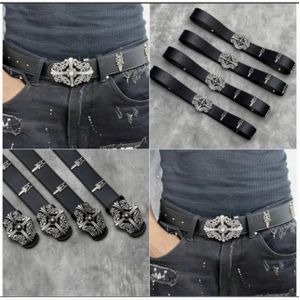 1 PCS GOTHIC RIVET BELT STUDDED METAL RETRO Y2K PUNK MEN LEATHER BELT 