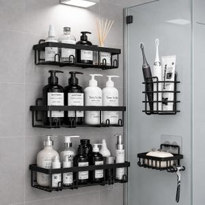  5 In 1 Bathroom  Shower Caddy Corner Rack 