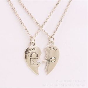 Couple's Engravable Two Halves of One Heart Pendants Set (2 Names)