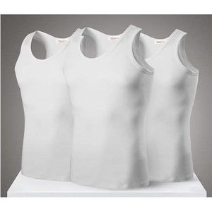 Men's Singlet Casual Breathable Comfy White 3 in 1
