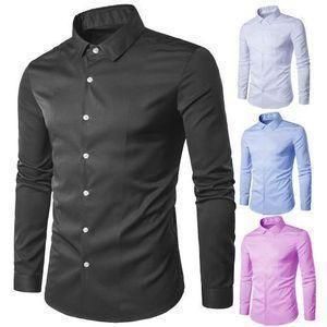 4-in-1 Classic Office Professional Long-Sleeve Shirt for Men Business Corporate Premium Dress Style Long Sleeves Shirts- Sky-Blue +wine +Black