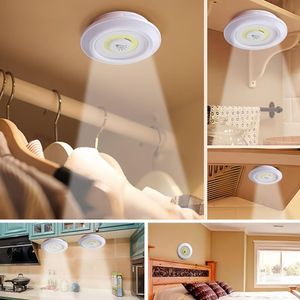 WIFINIT 3 PCS Energy-saving Body Motion Sensor touch-sensing LED night Light Remote Control Closet Wardrobe Night Light Cabinet Light wall lamp Wireless Body Induction Lamp LED Motion Sensor Night Light circular portable night light rooms hallways bedroom