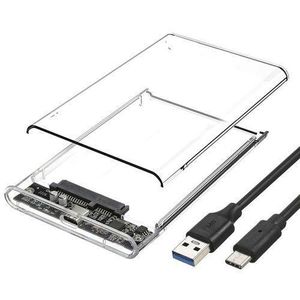 USB3.1 Portable Hard Disk External Case SATA Portable Transparent Hdd SSD case