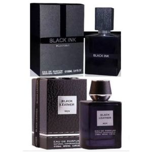 Fragrance World Black Ink And Black Leather Perfumes 2pcs