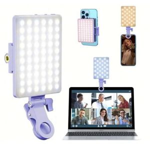 Rechargeable Mobile Phone Led Light ( Influencer Light ) Purple 