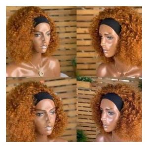 Curly Headband Hair Wig - Gold