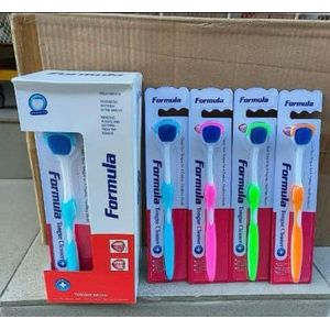 Cheap Adult Manual Plastic Rubber Tongue Cleaner Brush 4pcs