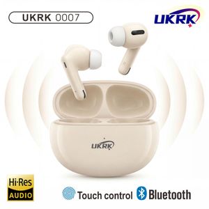 UKRK  In-Ear Wireless Bluetooth Headsets 55dB ANC TWS Earphones Off White