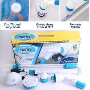 Hurrican Hurricane Spin Scrubber Multi-Function Electric Long Handle Brush Scrub Set For Household, Toilet, Floor Cleaning
