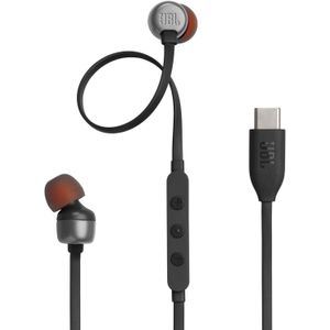 Jbl Tune 310C - Wired in-Ear Headphones, Tangle-Free Flat Cable, 3-Button Remote with Microphone - Black