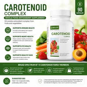 Healthy Ever After Carotenoid Complex Whole Food Antioxidant Supplement – 90 Capsules, Natural Fruit & Vegetable Carotenoids