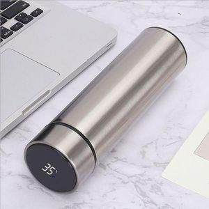 Water bottle - Temperature water bottle - Smart digital insulated thermos flask - Electric thermos flask - Silver