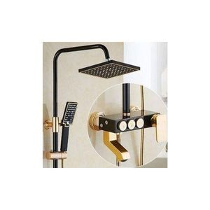 BLACK AND GOLD standing shower three botton