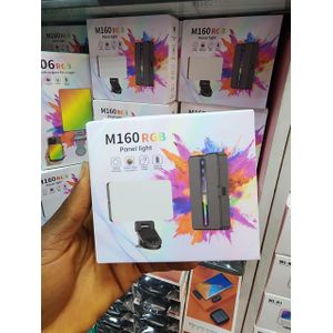 M160 RGB Portable Pocket Camera Light Dimmable Panel Lamp/Video Light/Ring Light/Full Color 2700-6500k 6.5W for Phone Photography Video Led Light 1800 mAh for Zoom Calls/Live Stream/Selfies/Makeup
