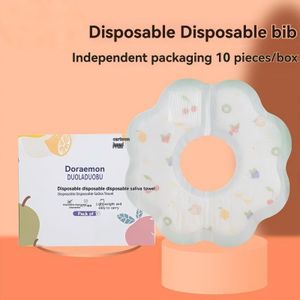 Waterproof disposable bib and mouth cover with no-wash hand towel - 10 pieces