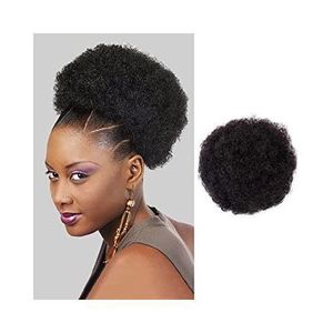 Full Afro Ponytail Kinky Hair Bun With Drawsring