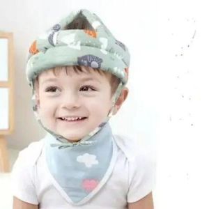 Adjustable Soft Baby Safety Anti-Fall Head Protector Crash Helmet Pillow - Ash