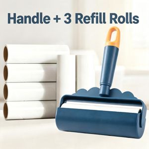 Lint Roller 16cm Wide 3 Refill Rolls Pet Hair Remover Dust Cleaner for Home Clothes Furniture