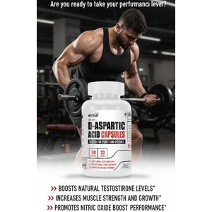 NUTRIJA Daspartic Acid (DAA) Nitric Oxide Booster 90 capsules.