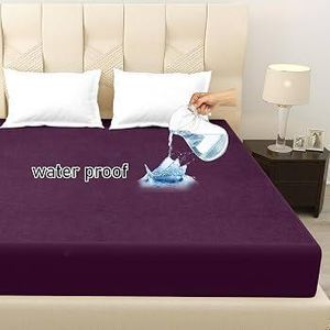 Genera  Purple Fitted elastic waterproof mattress protector 