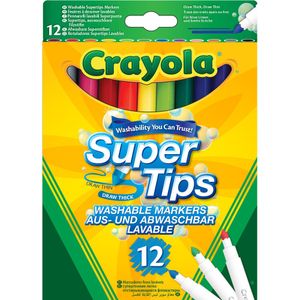 100 Washable Markers, Crayola Super Tips Will Not Bleed Through