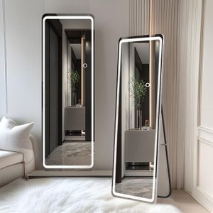 Elegant Standing / Wall Dressing Mirror with 3 Colour LED LIGHT 