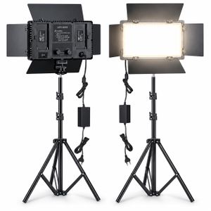 LED LITE Pro LED 600 Professional Photography & Video Light Kit – 3200K-6500K Dimmable Studio Lighting Panel with Adjustable Tripod Stand for YouTube, Live Streaming, Photography & Content Creation