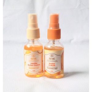 Genie Geni Perfume Special of 2 in 1 of Vanilla Butter Cookie and Amber Musk Fragrance Mist Yellow and Orange 40ml (Unisex), NAFDAC Number: Yellow: A2-107625, Orange: A2-107620