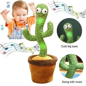TiLECC Dancing Talking Cactus Baby Toy, Singing Mimicking Repeating Plush, Educational Interactive Toddler Toy, Repeat What You Say