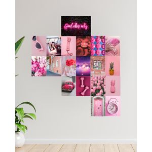 20pcs Wall Aesthetic Collage Stickers with Glue -4x6in each