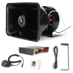 200W 8 Sound Loud Car Warning Alarm Police Horn PA Speaker MIC System