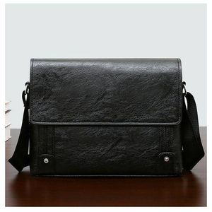 Men Multifunctional Messanger Bag, Stylish PU Leather Crossbody Bags, Multi-Compartment Design, Large Capacity Bag, Square Bags Buckle Crossbody Bag, Solid Color PU Leather Small Messenger Bag, Men Cross Bag, Cross Bag Sling Leather Bag, Shoulder Bag