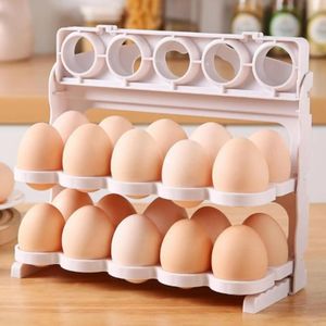 30 Grids Foldable Plastic Egg Rack